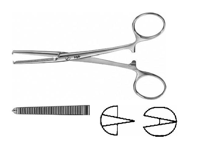 КОХЕР АРТЕР. ЗАТИСКАЧ 1X2ЗУБ ПРЯМИЙ 145MM